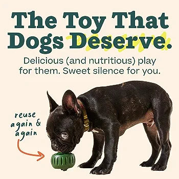 Durable Woof Pupsicle dog treat toy made from non-toxic, BPA-free natural rubber. Perfect for frozen and soft treats like peanut butter, yogurt, and bone broth. Mess-free, dishwasher-safe, and designed for long-lasting enrichment. Ideal slow feeder and interactive toy for dogs.