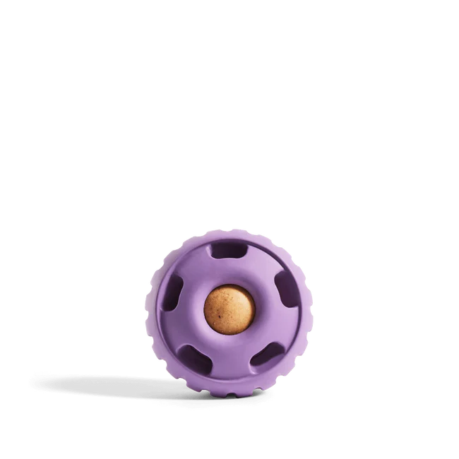 Durable Woof Pupsicle dog treat toy made from non-toxic, BPA-free natural rubber. Perfect for frozen and soft treats like peanut butter, yogurt, and bone broth. Mess-free, dishwasher-safe, and designed for long-lasting enrichment. Ideal slow feeder and interactive toy for dogs.