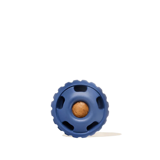 Durable Woof Pupsicle dog treat toy made from non-toxic, BPA-free natural rubber. Perfect for frozen and soft treats like peanut butter, yogurt, and bone broth. Mess-free, dishwasher-safe, and designed for long-lasting enrichment. Ideal slow feeder and interactive toy for dogs.