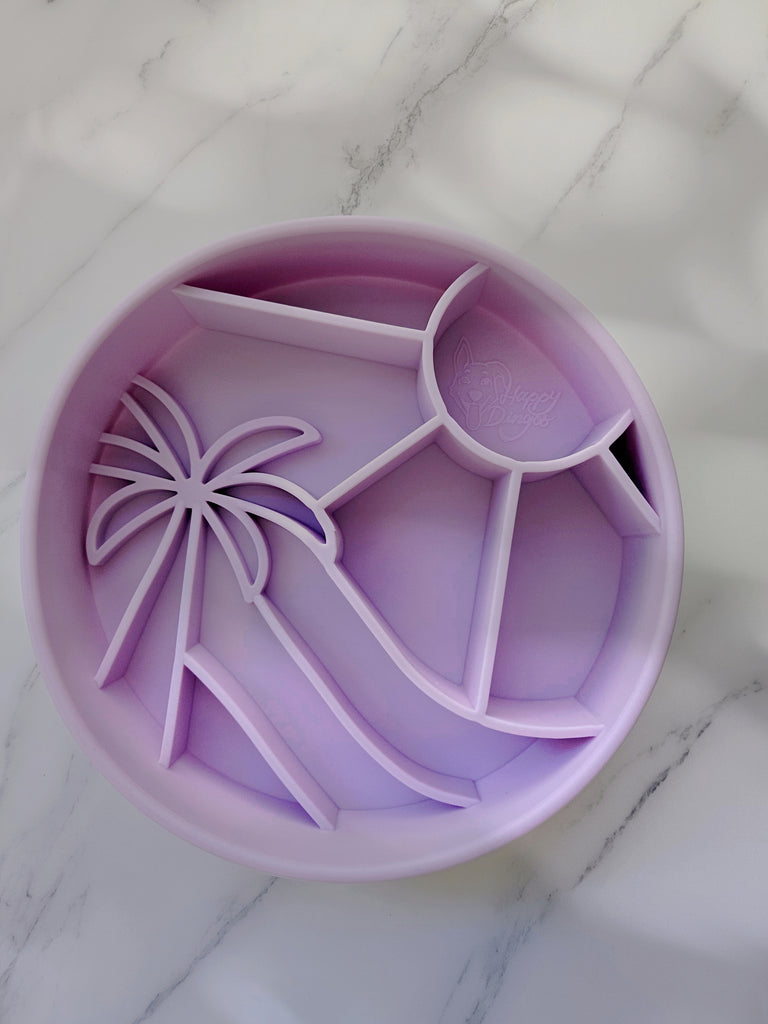Loco Coco Slow Feeder Bowl – award-winning, tropical-inspired dog bowl made from 100% food-grade silicone. Designed to slow down fast eaters, prevent bloating, and support healthy digestion. Features strong suction cups, non-slip base, and is BPA-free, dishwasher safe, and freezer safe. Perfect for small to large dogs