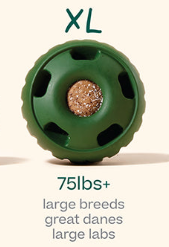 Durable Woof Pupsicle dog treat toy made from non-toxic, BPA-free natural rubber. Perfect for frozen and soft treats like peanut butter, yogurt, and bone broth. Mess-free, dishwasher-safe, and designed for long-lasting enrichment. Ideal slow feeder and interactive toy for dogs.
